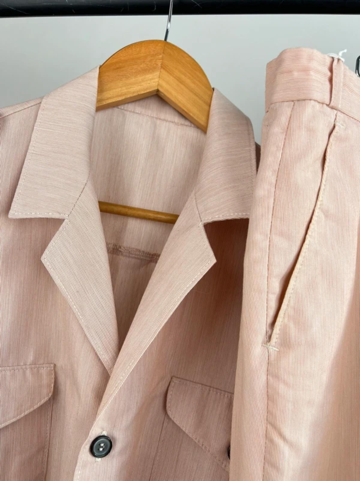 Vintage 70s Airey & Wheeler Safari Short Sleeved Suit