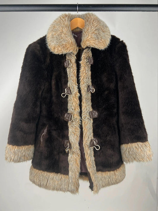 Vintage 70s Faux Fur Coat