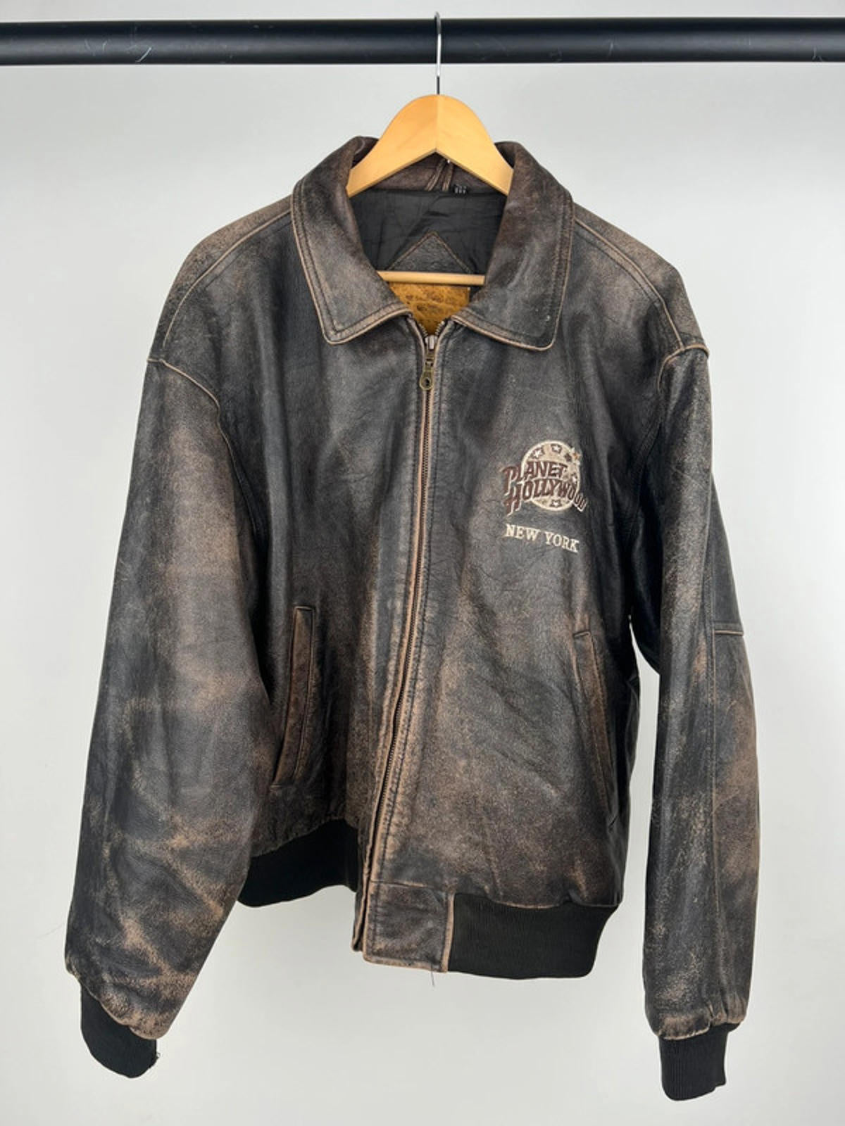 Vintage 90s Planet Hollywood Leather Jacket