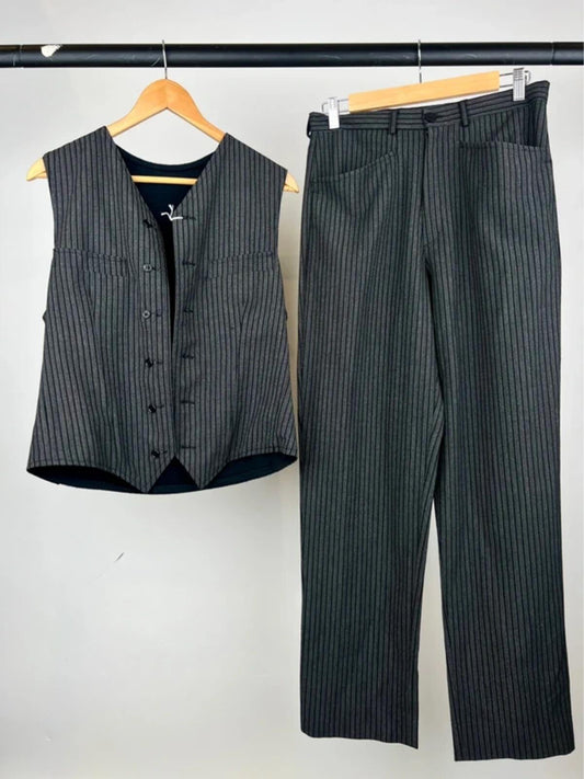 Vintage 90s Striped Tailored Suit