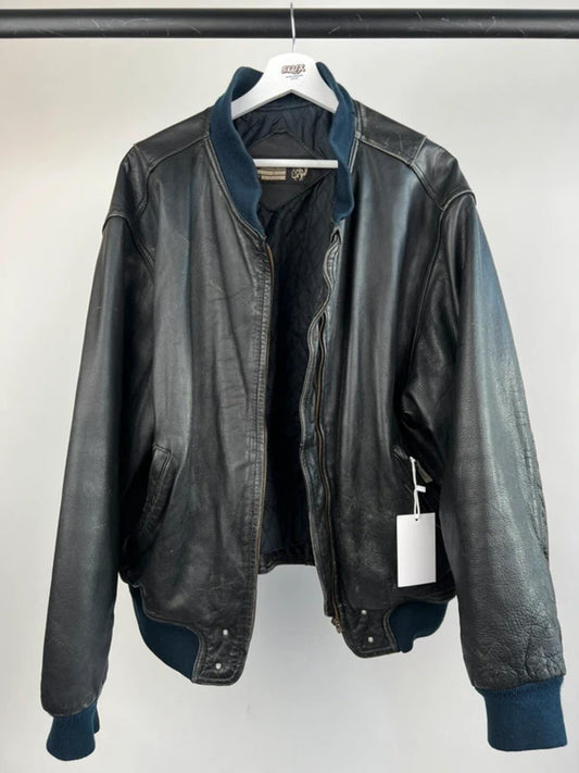 Vintage 90s Diesel Leather Bomber Jacket