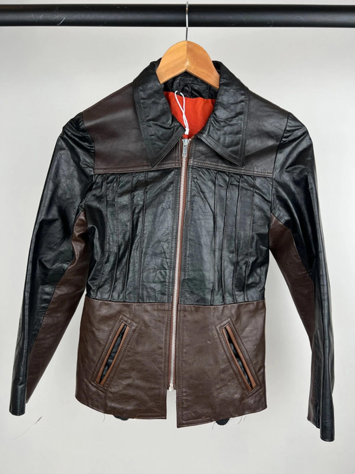 Vintage 90s Patchwork Leather Jacket