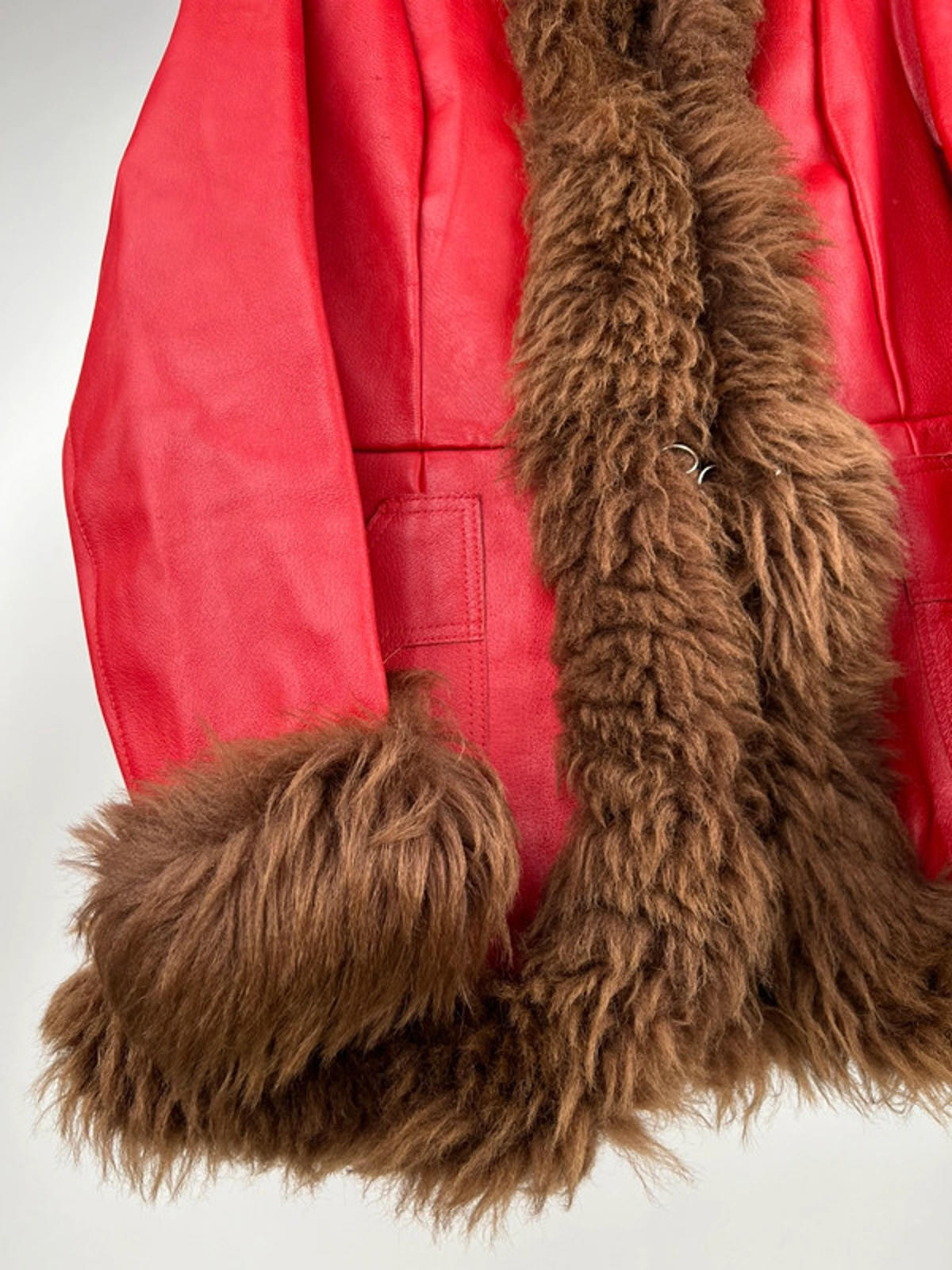 Vintage 70s Leather Afghan Coat