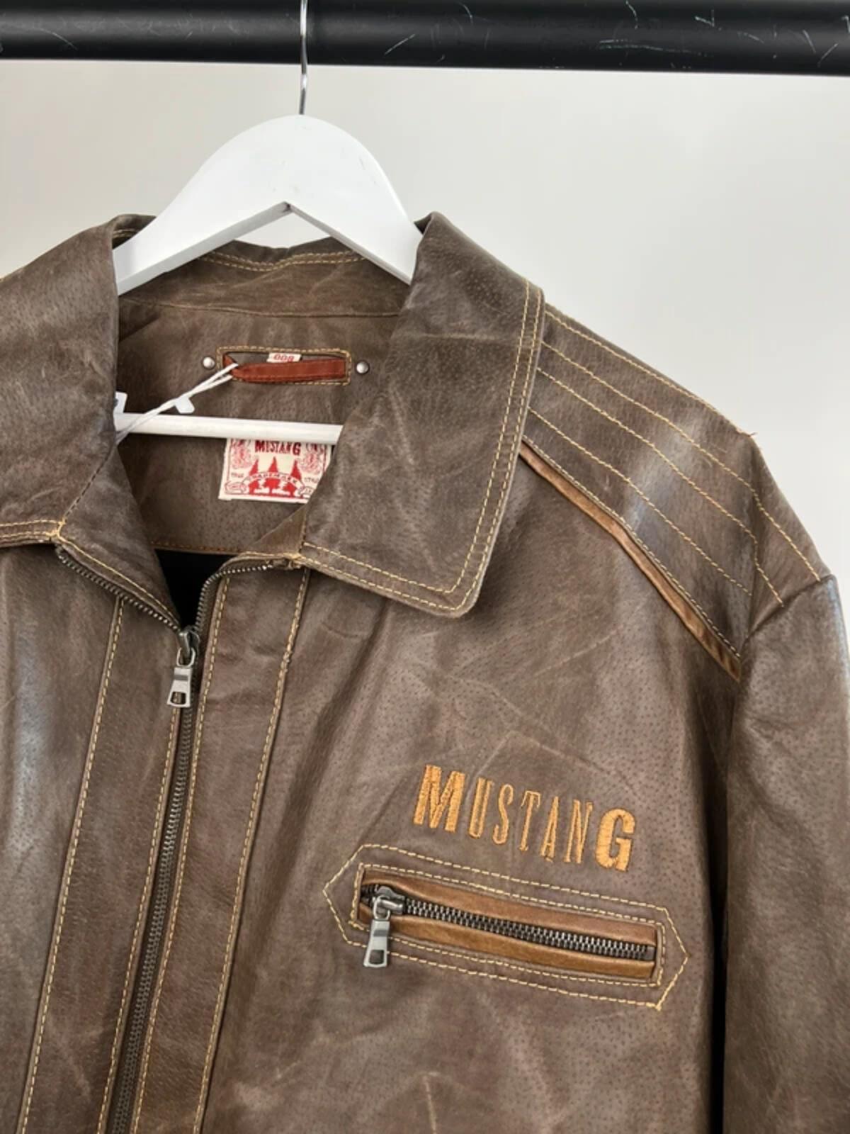 Vintage 90s Mustang Leather Biker Jacket