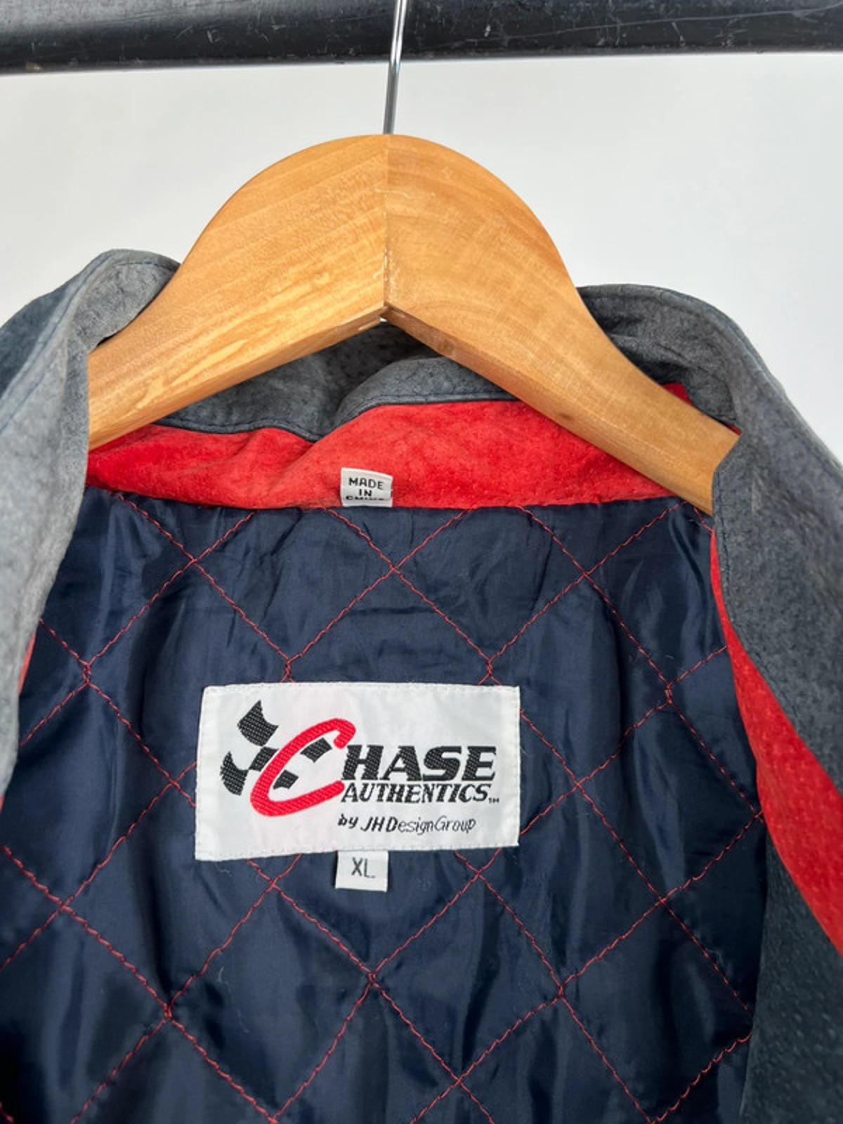 Vintage 90s Nascar Chase Suede Jacket