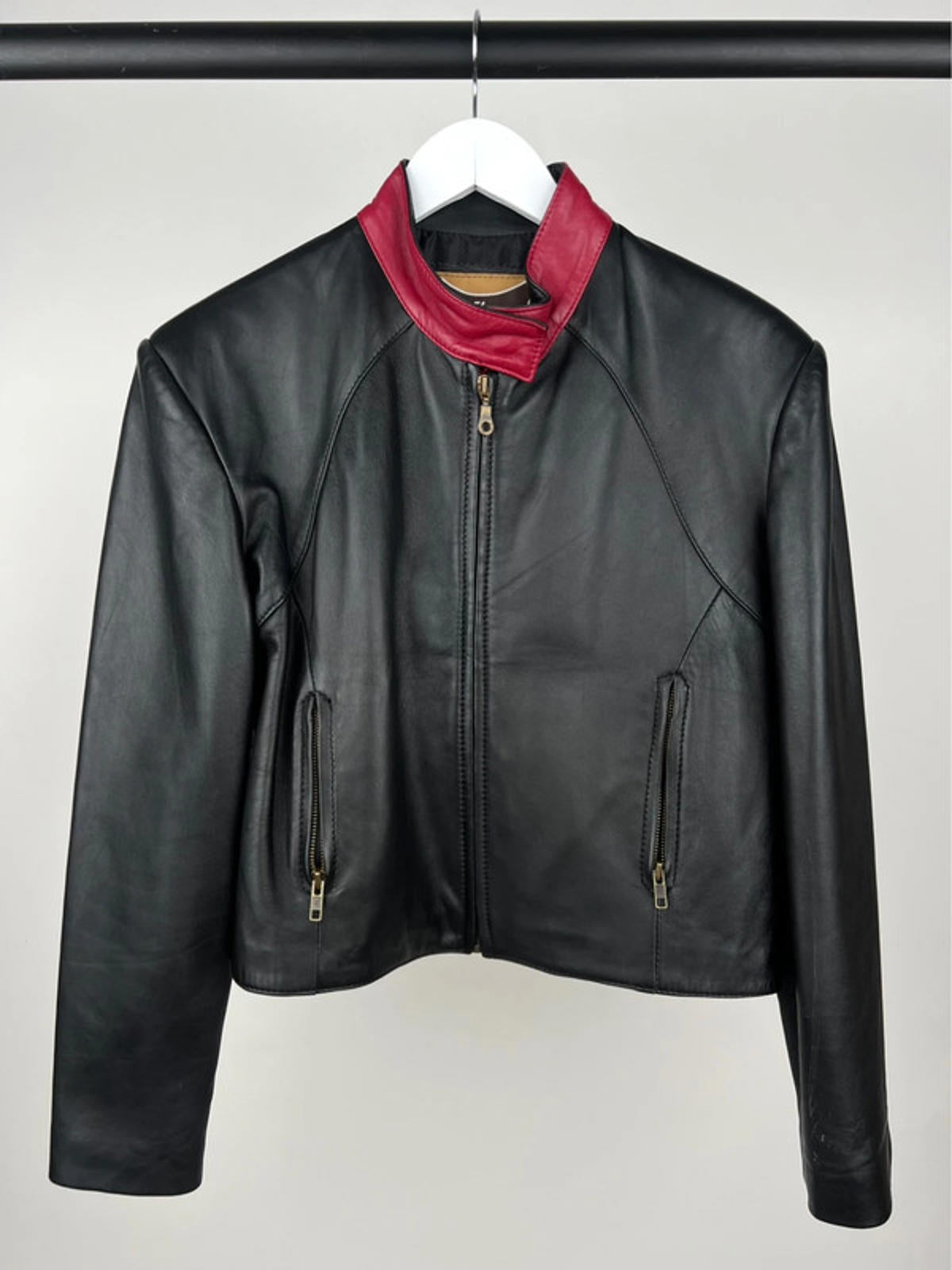 Vintage 90s Piel Internacional Leather Biker Jacket
