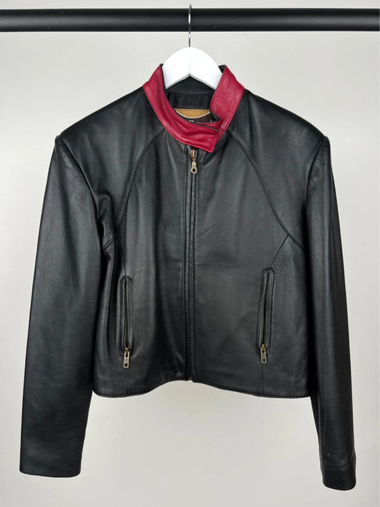 Vintage 90s Piel Internacional Leather Biker Jacket