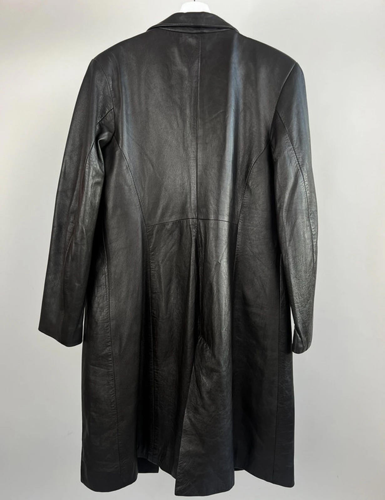 Vintage 90s Long Leather Coat