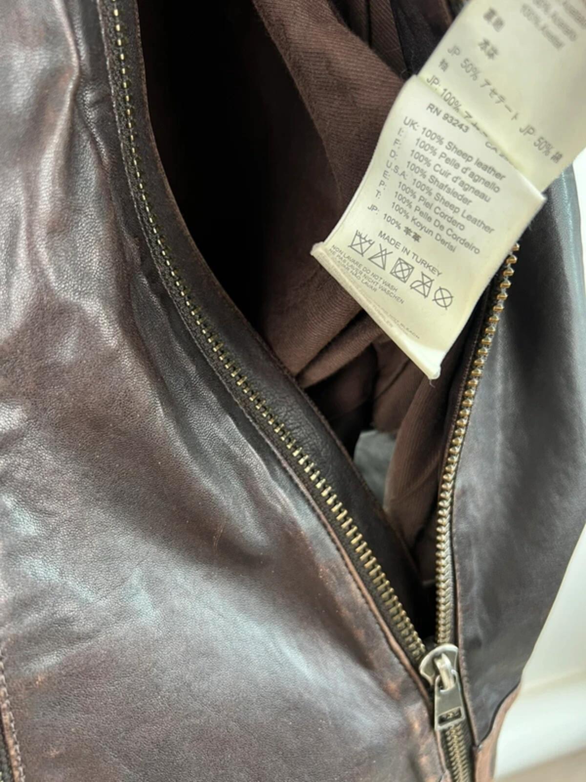 Vintage 90s Diesel Military Leather Jacket