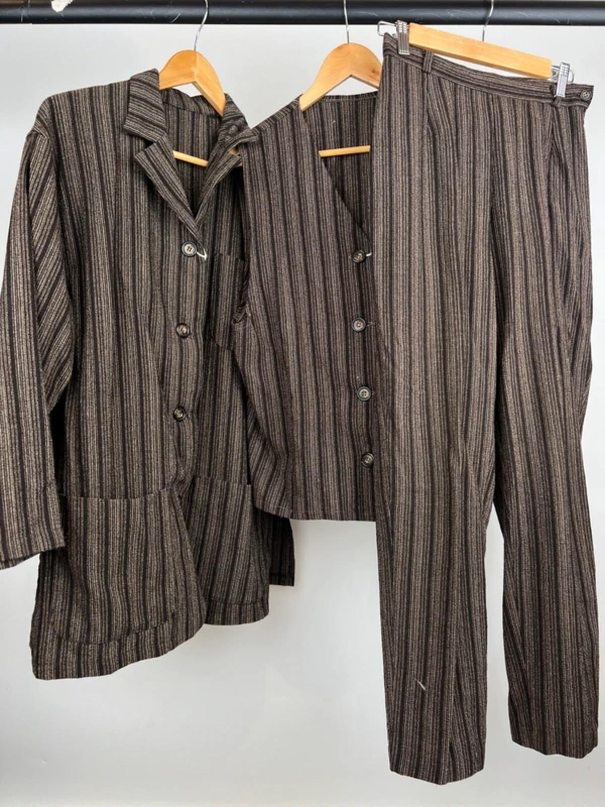 Vintage 90s Stripe Three Piece Suit