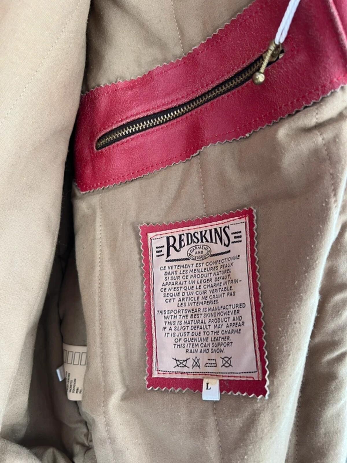 Vintage 80s Redskins Leather Varsity Jacket
