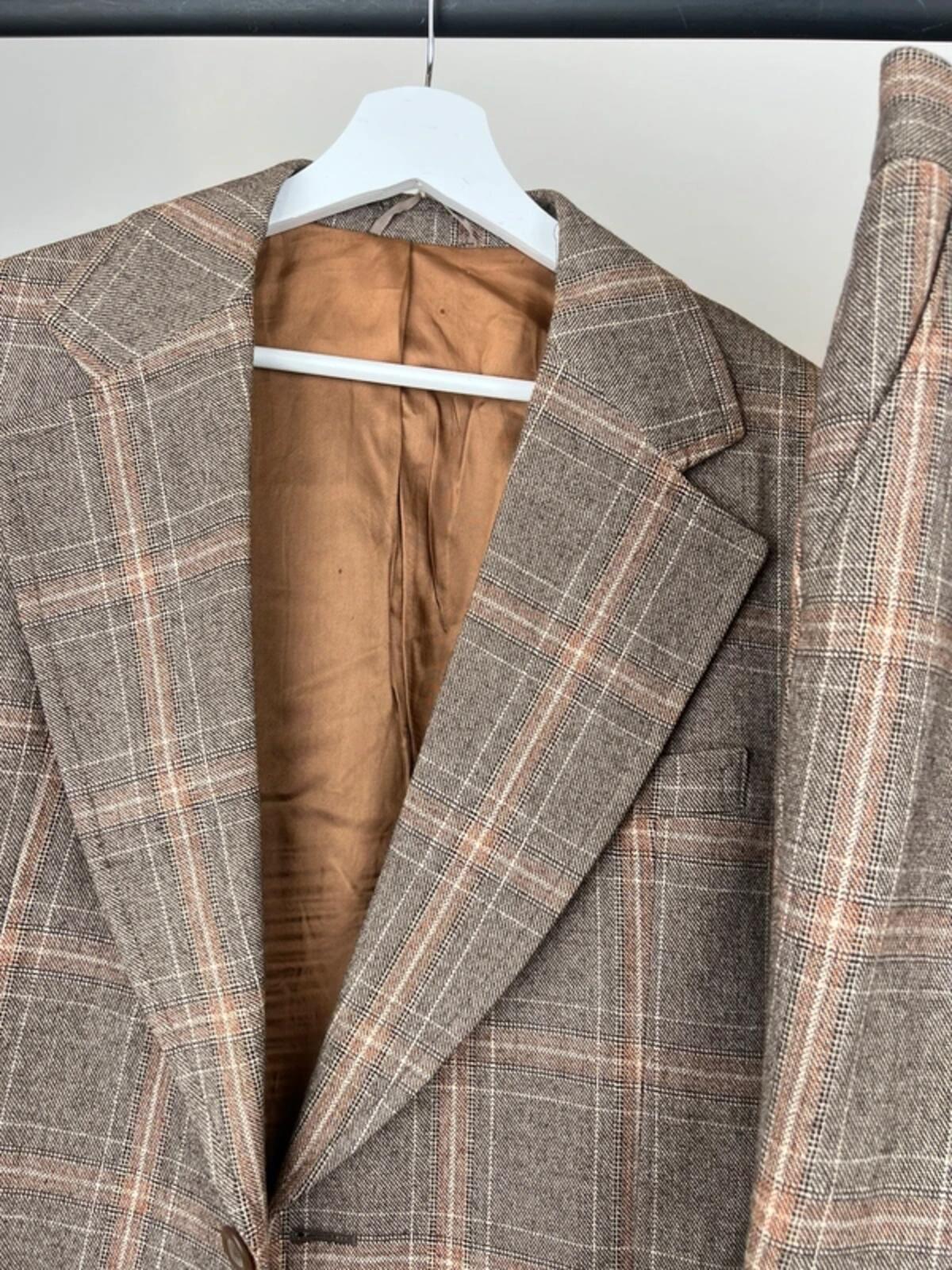 Vintage 70s John Collier Check Flared Suit