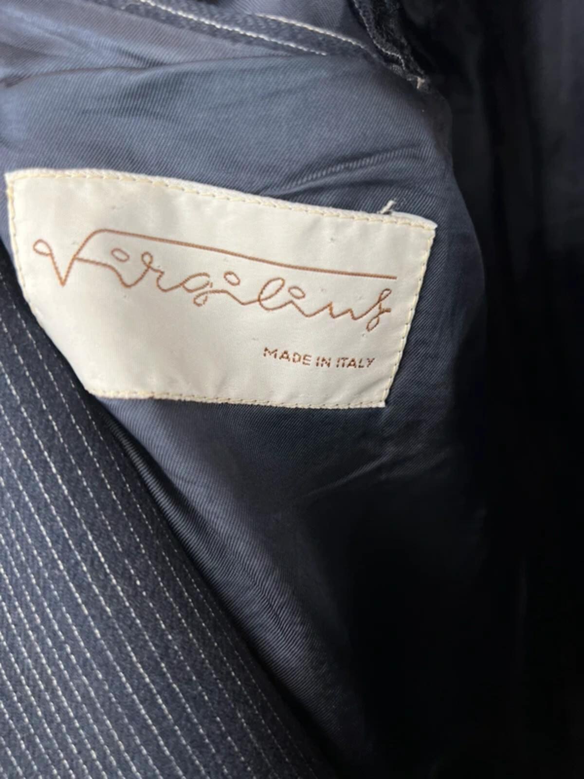 Vintage 50s Double Breasted Italian Pin Striped Suit