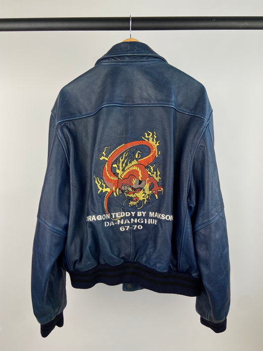 Vintage Maakson Redskins 90s Leather Jacket