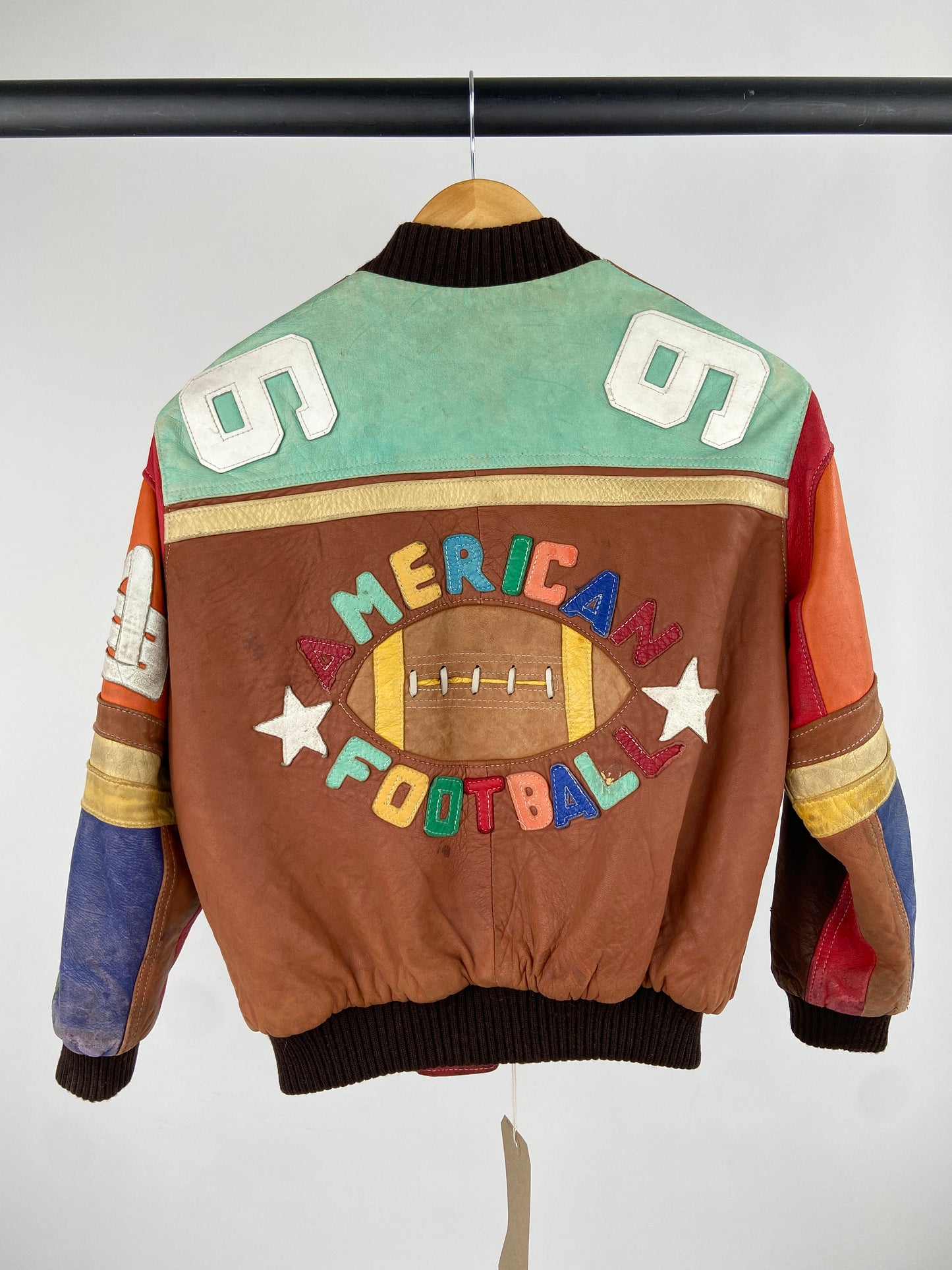Vintage New York Giants 90s Leather Bomber Jacket
