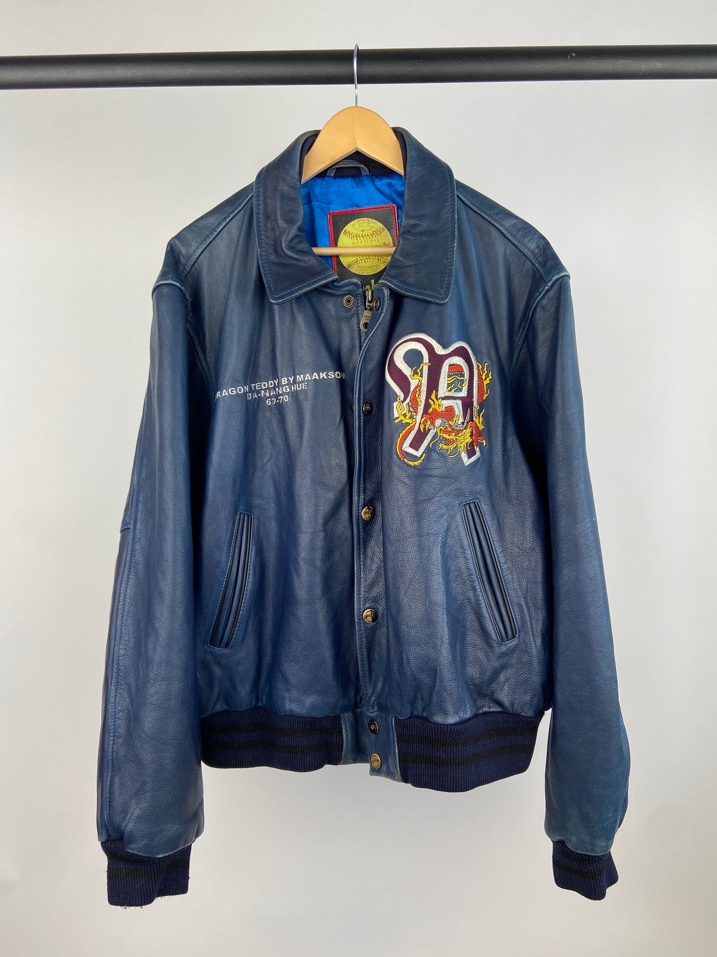 Vintage Maakson Redskins 90s Leather Jacket