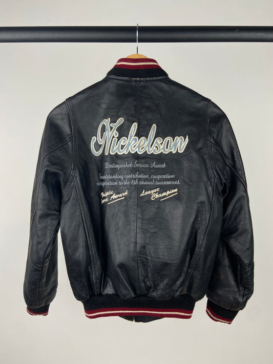 Nickelson 90s Leather Bomber Jacket