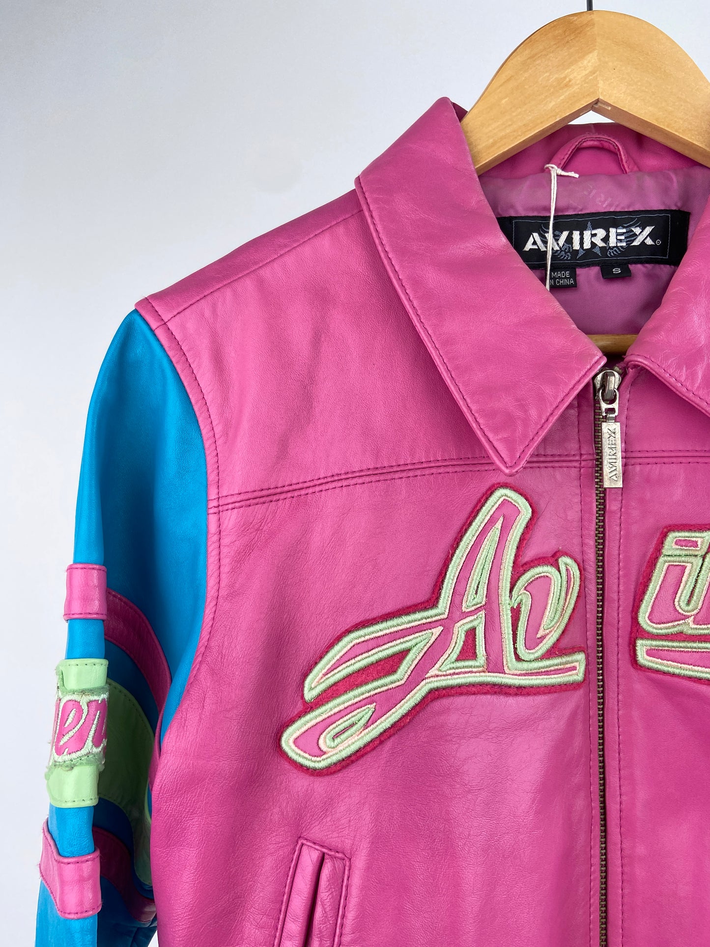 Vintage Avirex 90s Leather Bomber Jacket