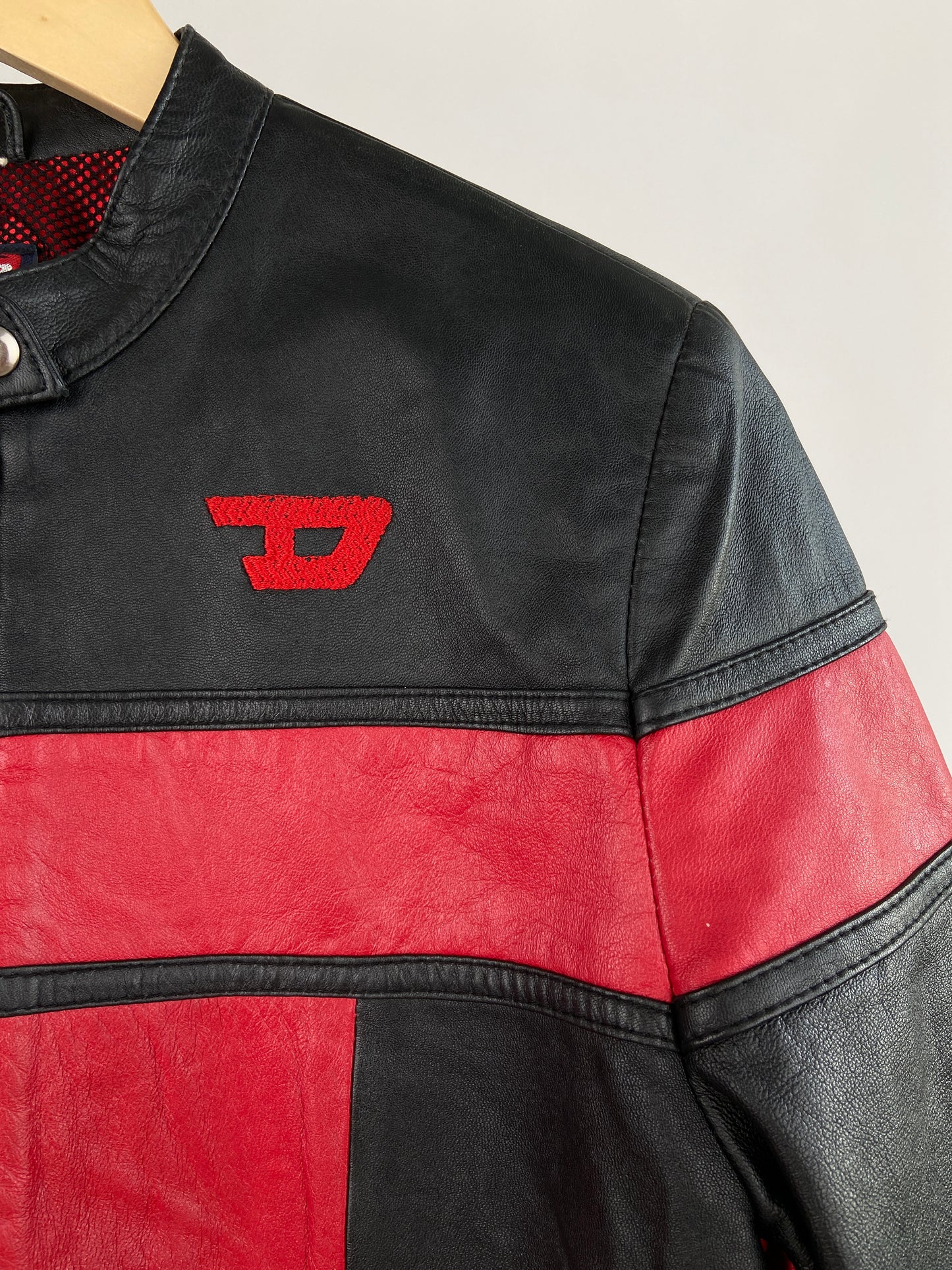 Vintage Diesel ‘D’ 90s Leather Jacket