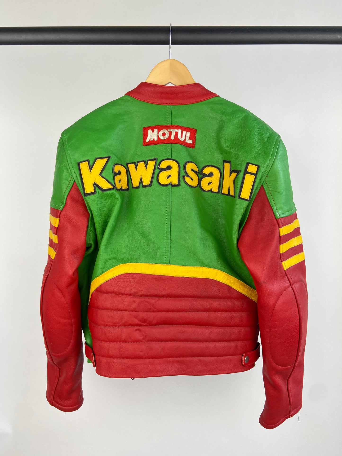 Vintage Kawasaki 90s Leather Motorbike Jacket