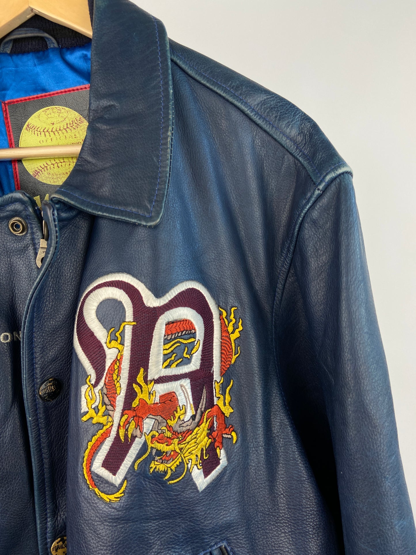 Vintage Maakson Redskins 90s Leather Jacket