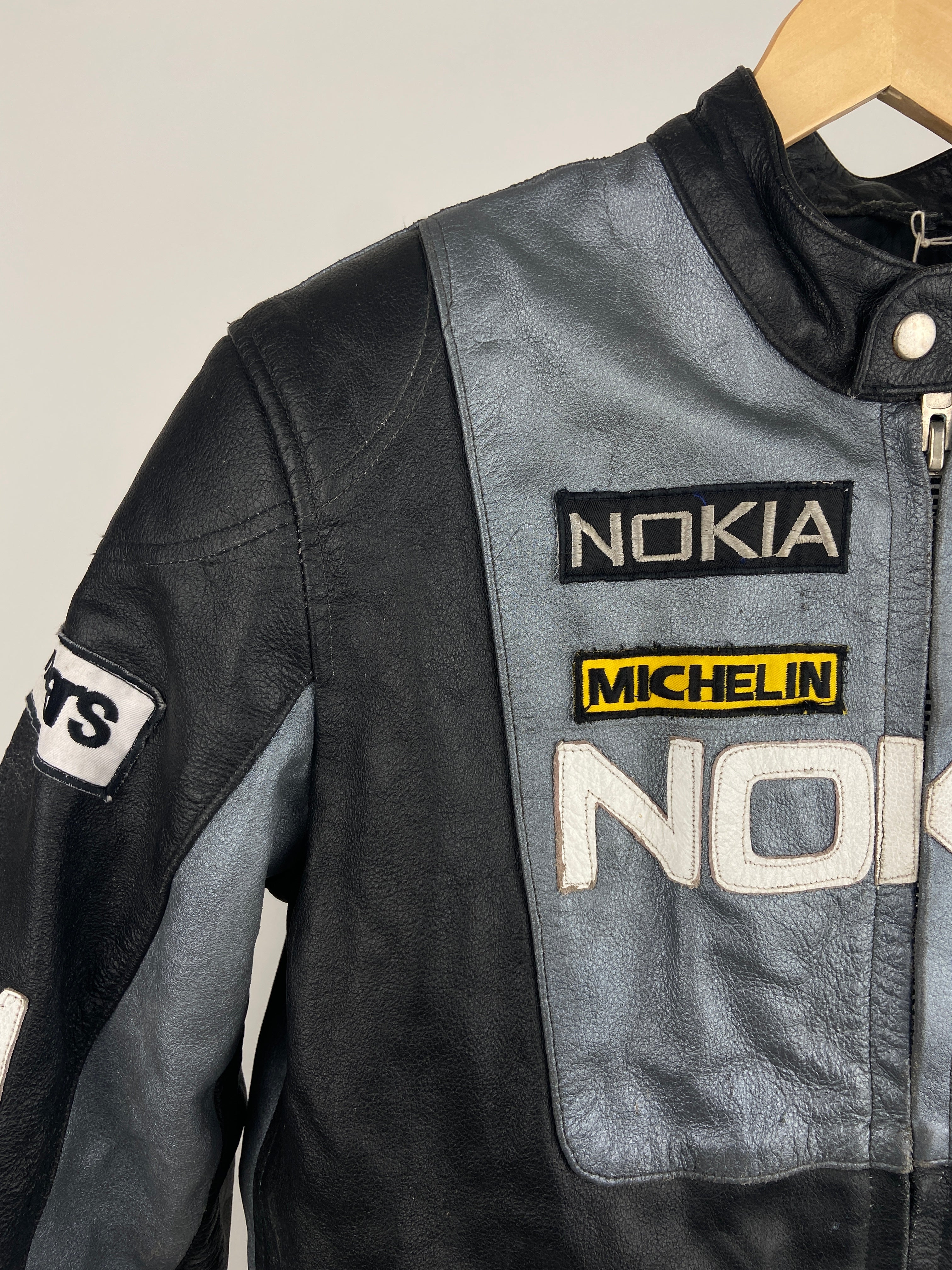 Nokia 90s Leather Motorbike Jacket