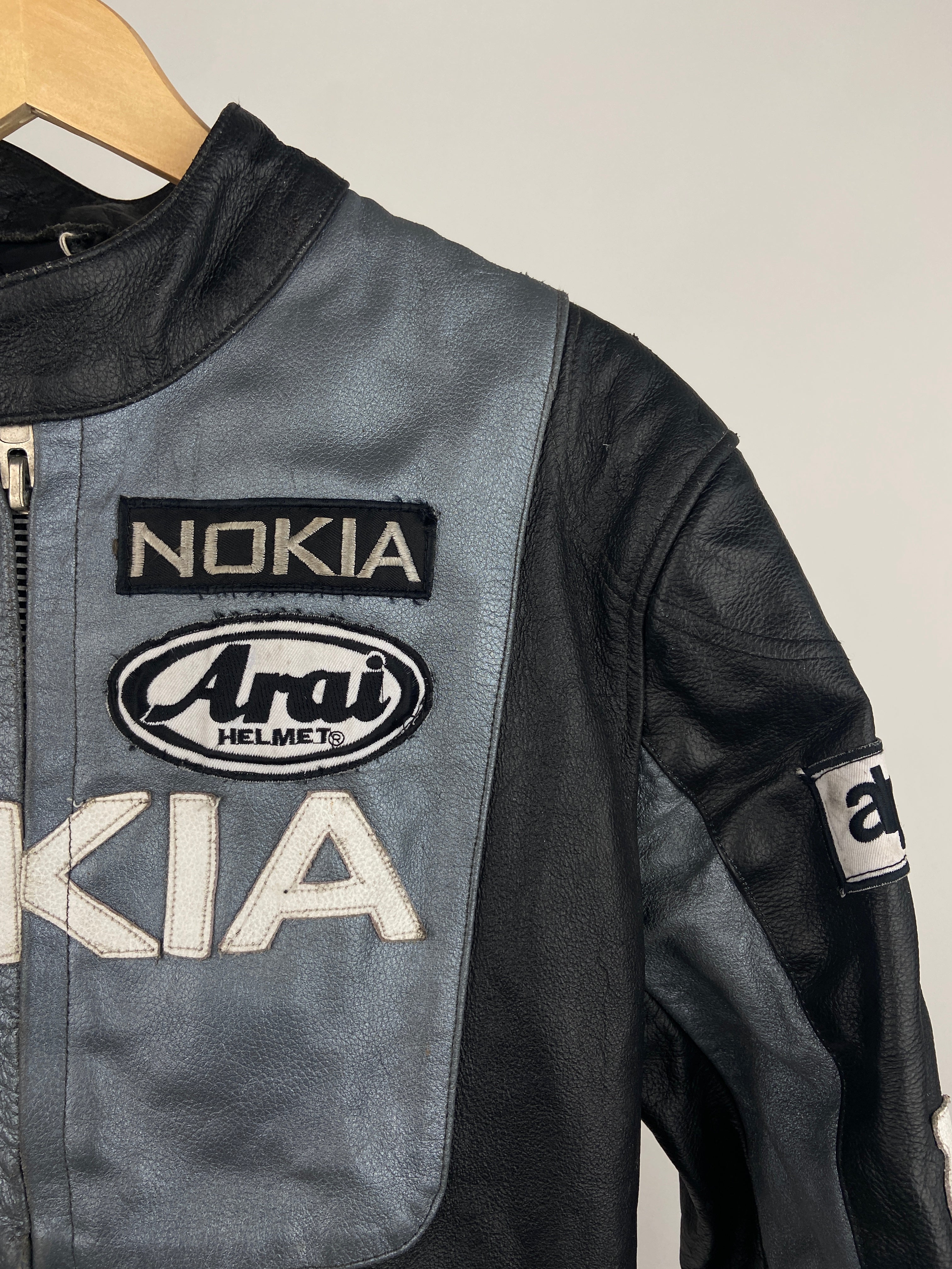 Nokia 90s Leather Motorbike Jacket