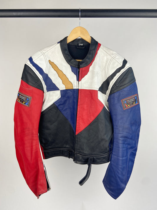 Reggea Racing 90s Leather Motorbike Jacket