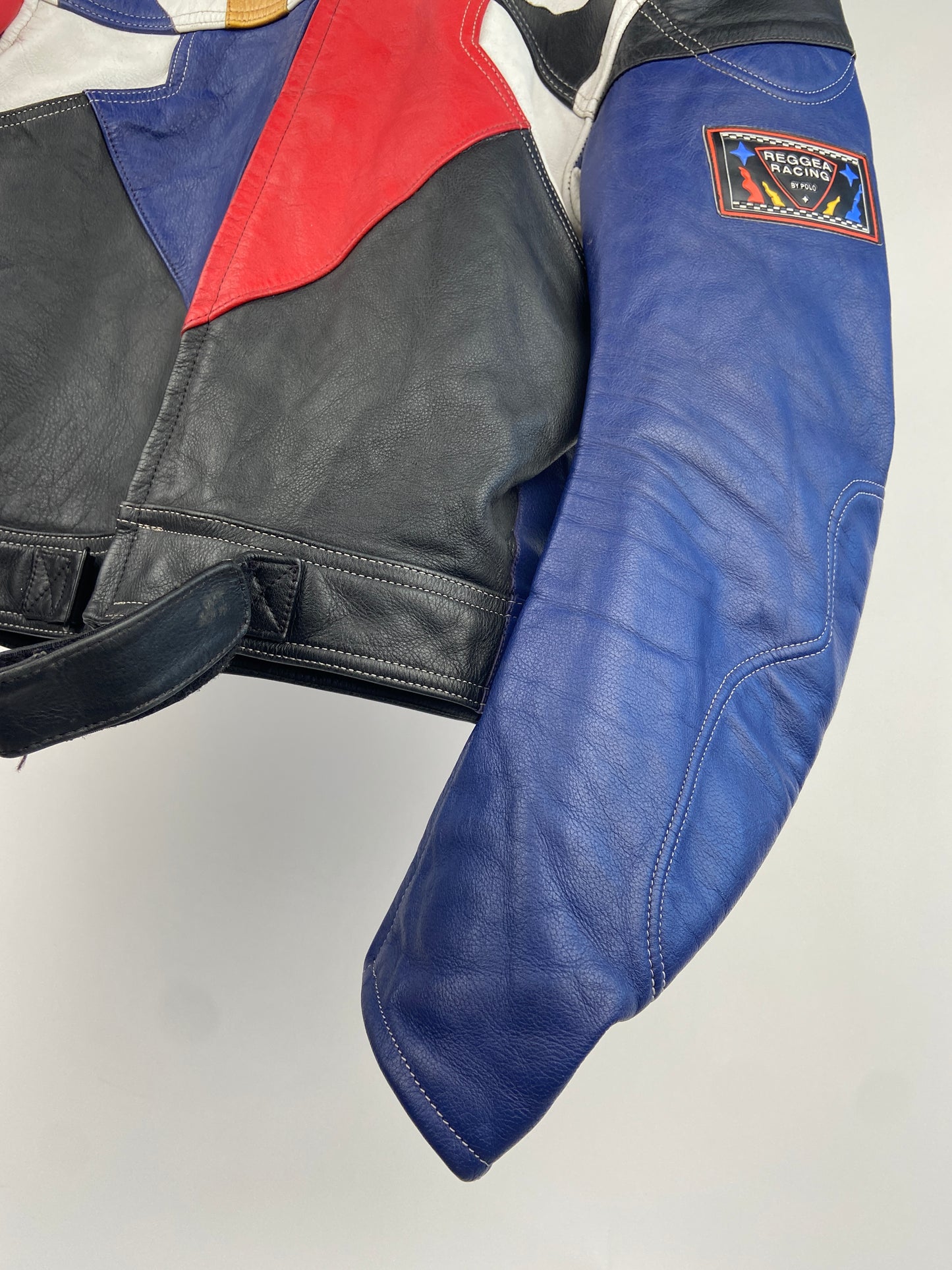 Reggea Racing 90s Leather Motorbike Jacket