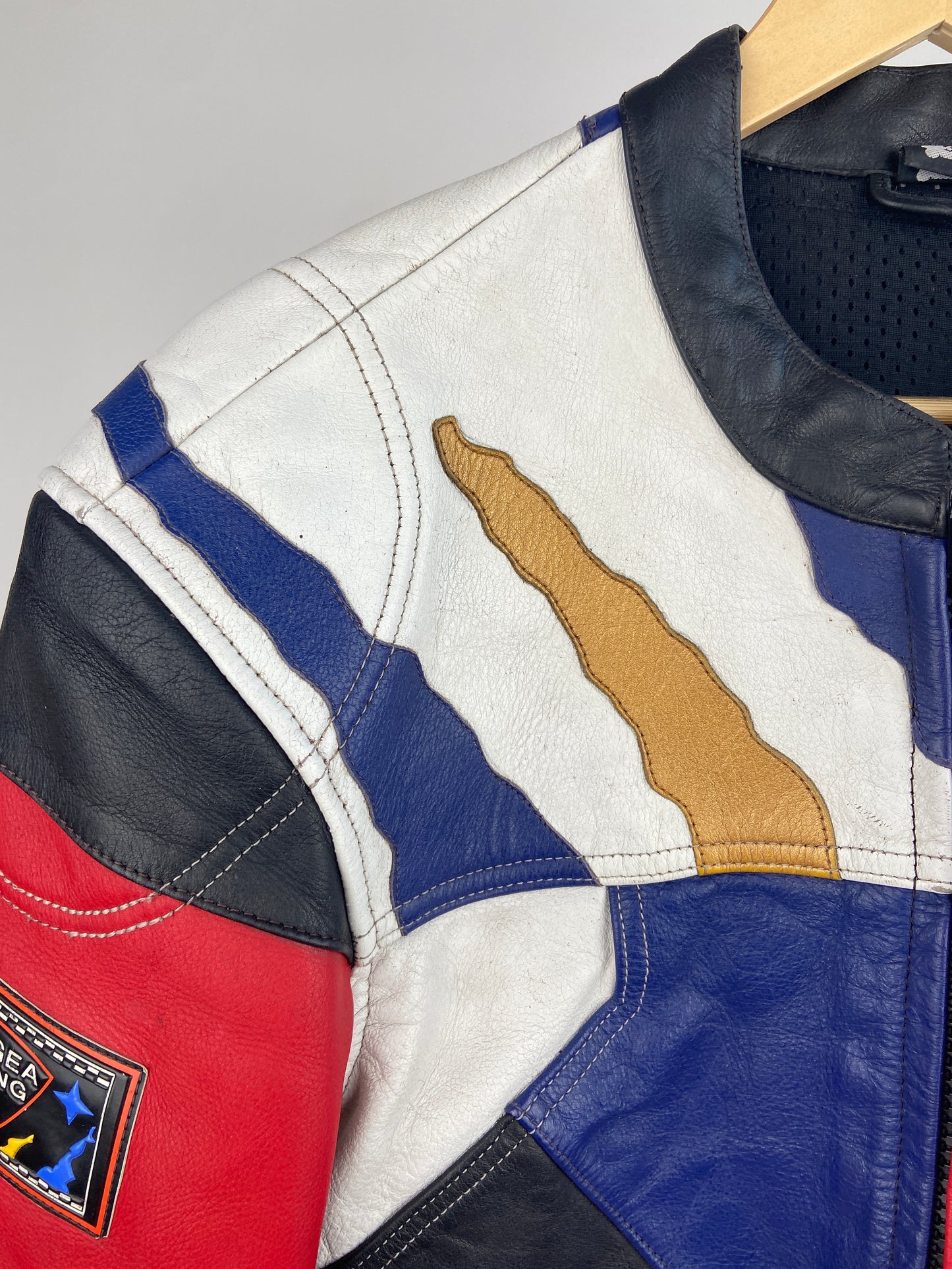 Reggea Racing 90s Leather Motorbike Jacket