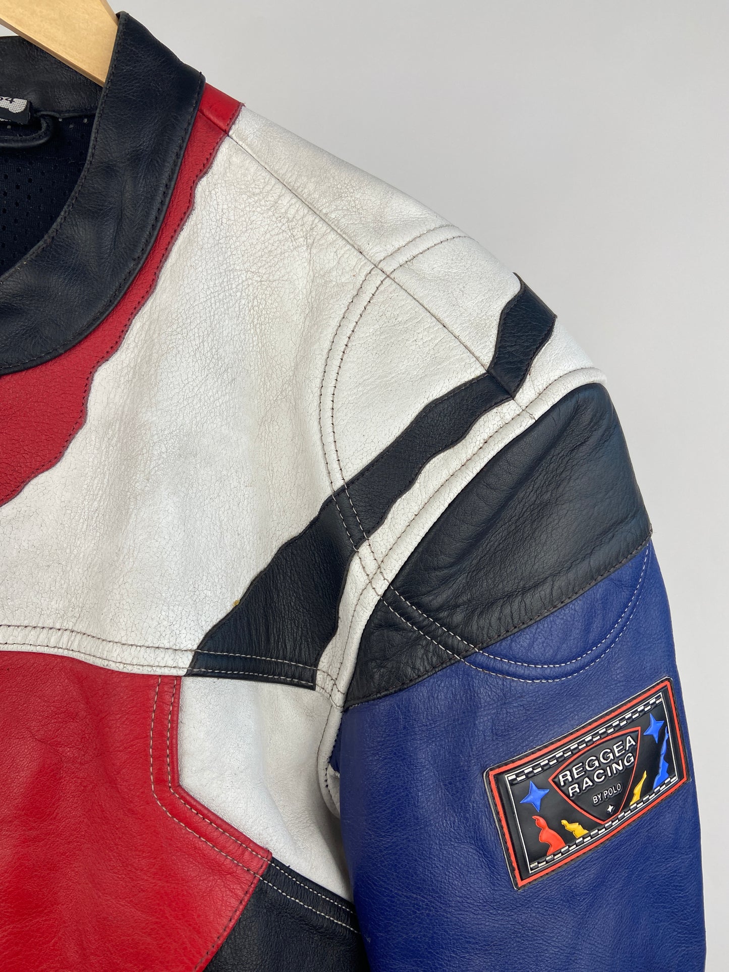 Reggea Racing 90s Leather Motorbike Jacket