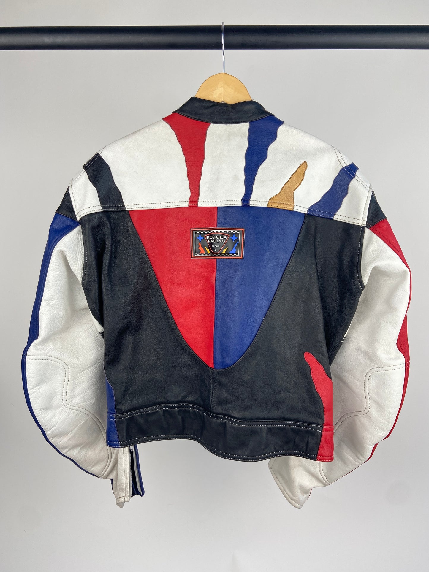 Reggea Racing 90s Leather Motorbike Jacket