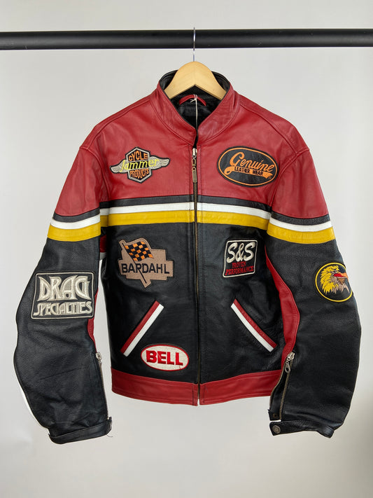 Iron Bird 90s Leather Motorbike Jacket