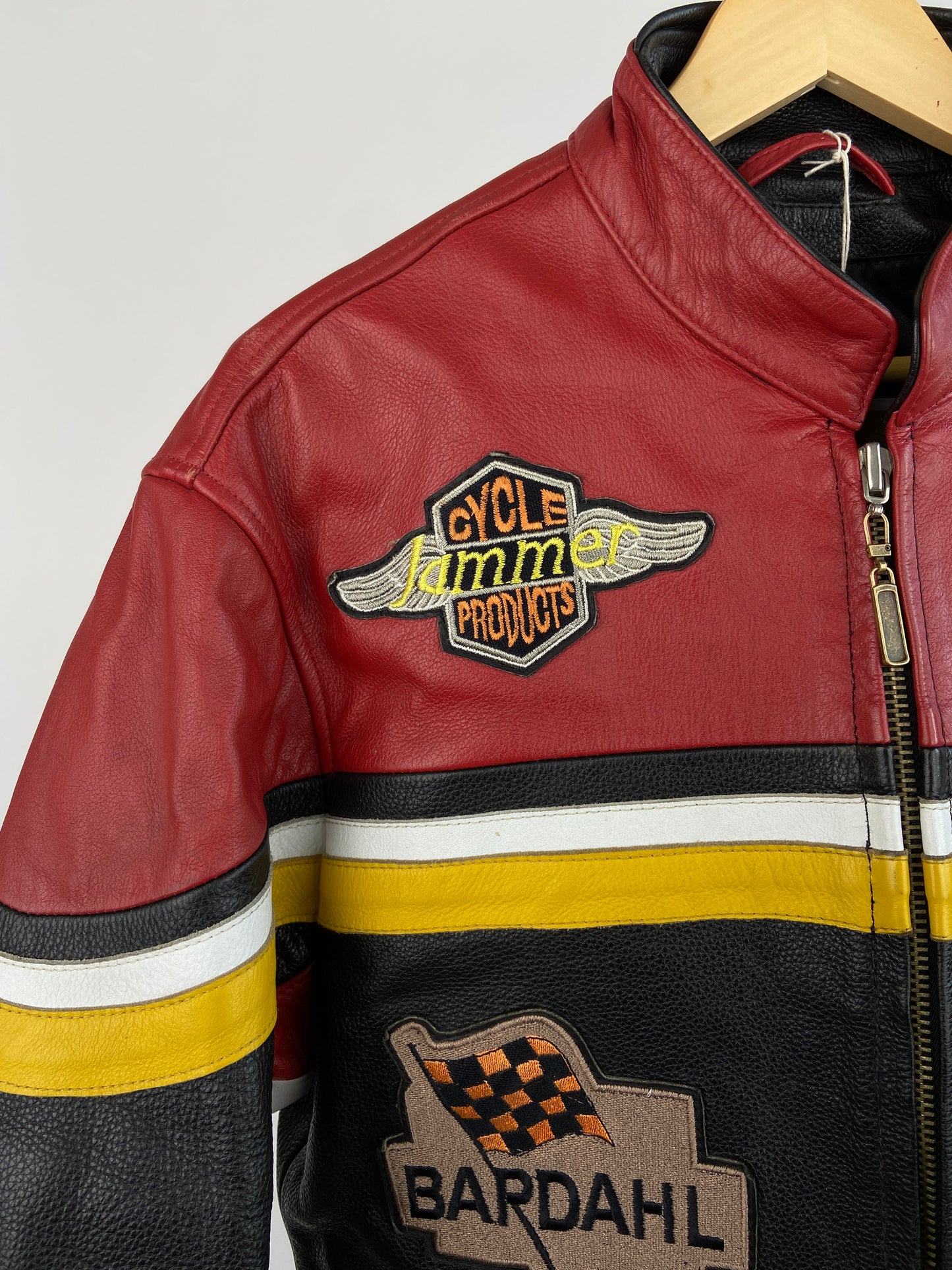 Iron Bird 90s Leather Motorbike Jacket