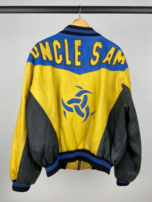 Uncle Sam 80s Leather Baseball Jacket