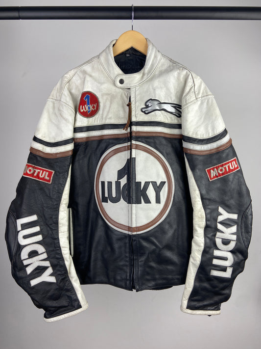 Lucky 1 90s Leather Motorbike Jacket