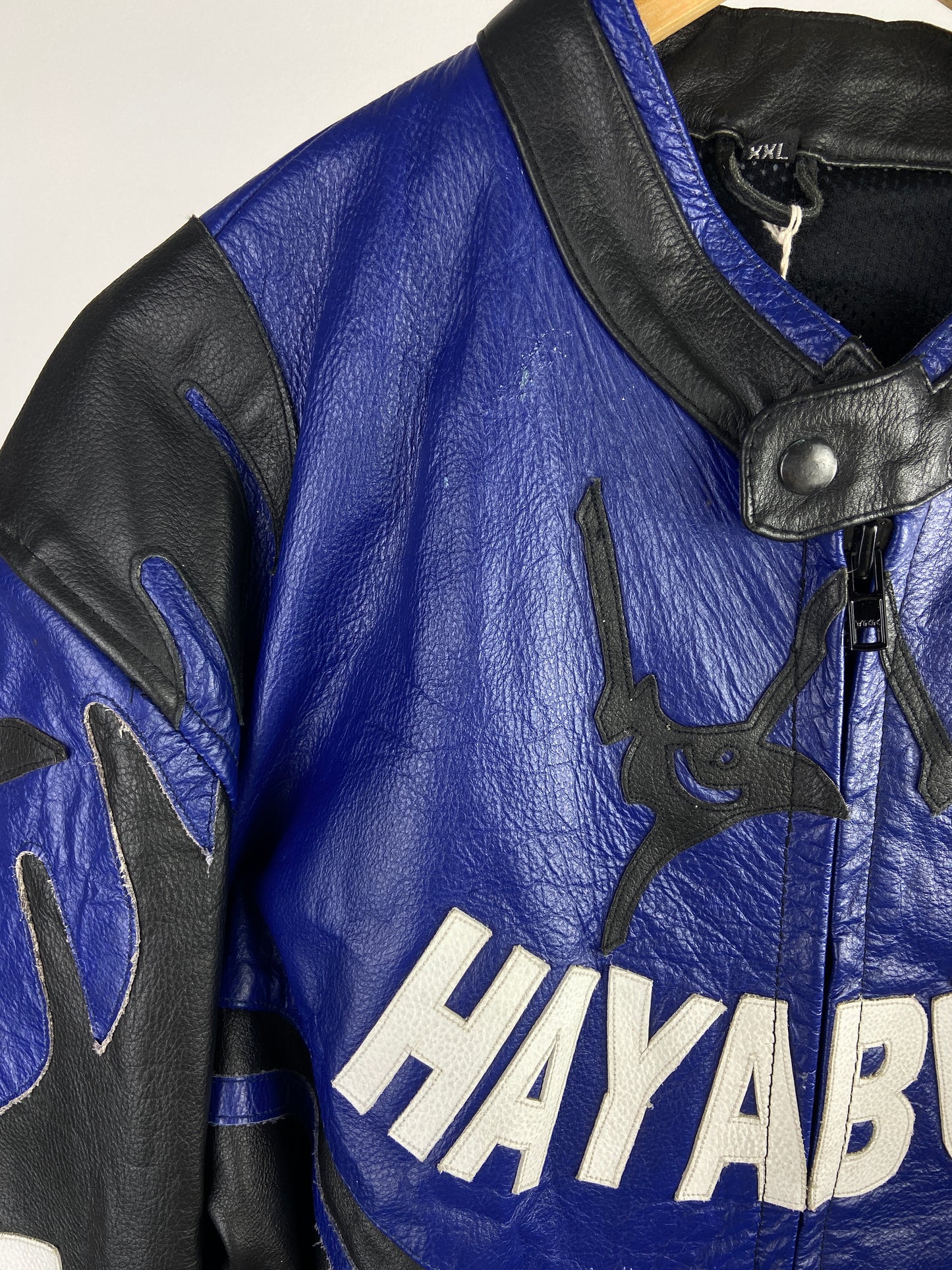 Hayabusa The Crow 90s Leather Motorbike Jacket