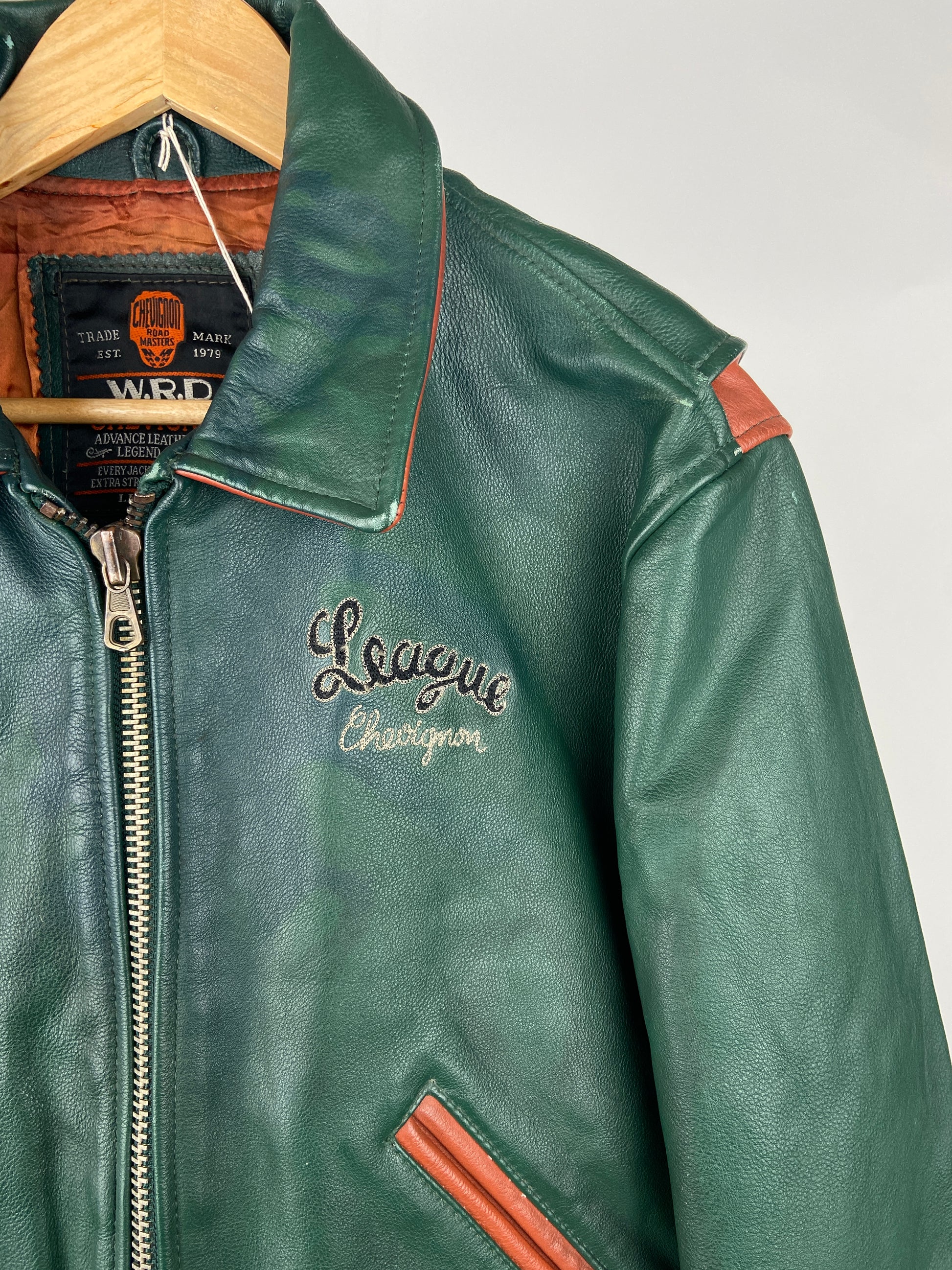 Green Chevignon Baseball Jacket Vintage ACES By Chevignon 80s