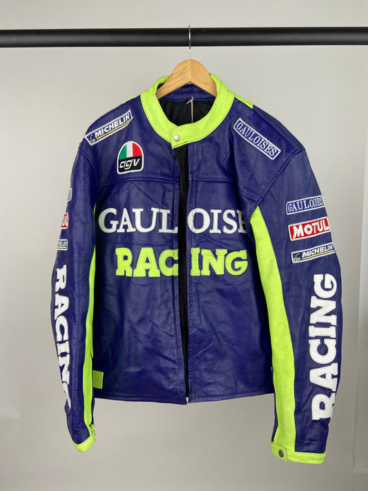 Gauloises 90s Leather Motorbike Jacket