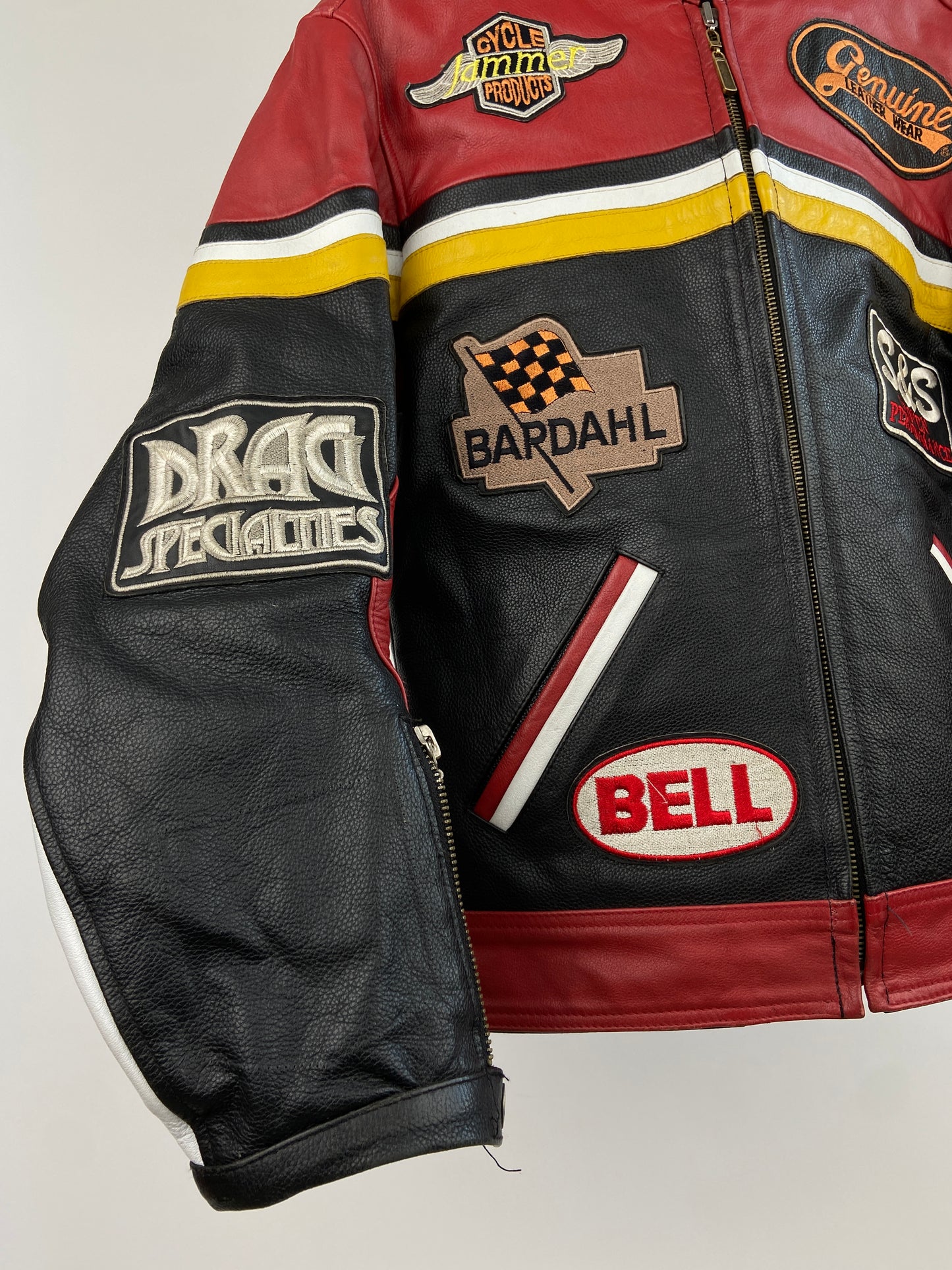 Iron Bird 90s Leather Motorbike Jacket