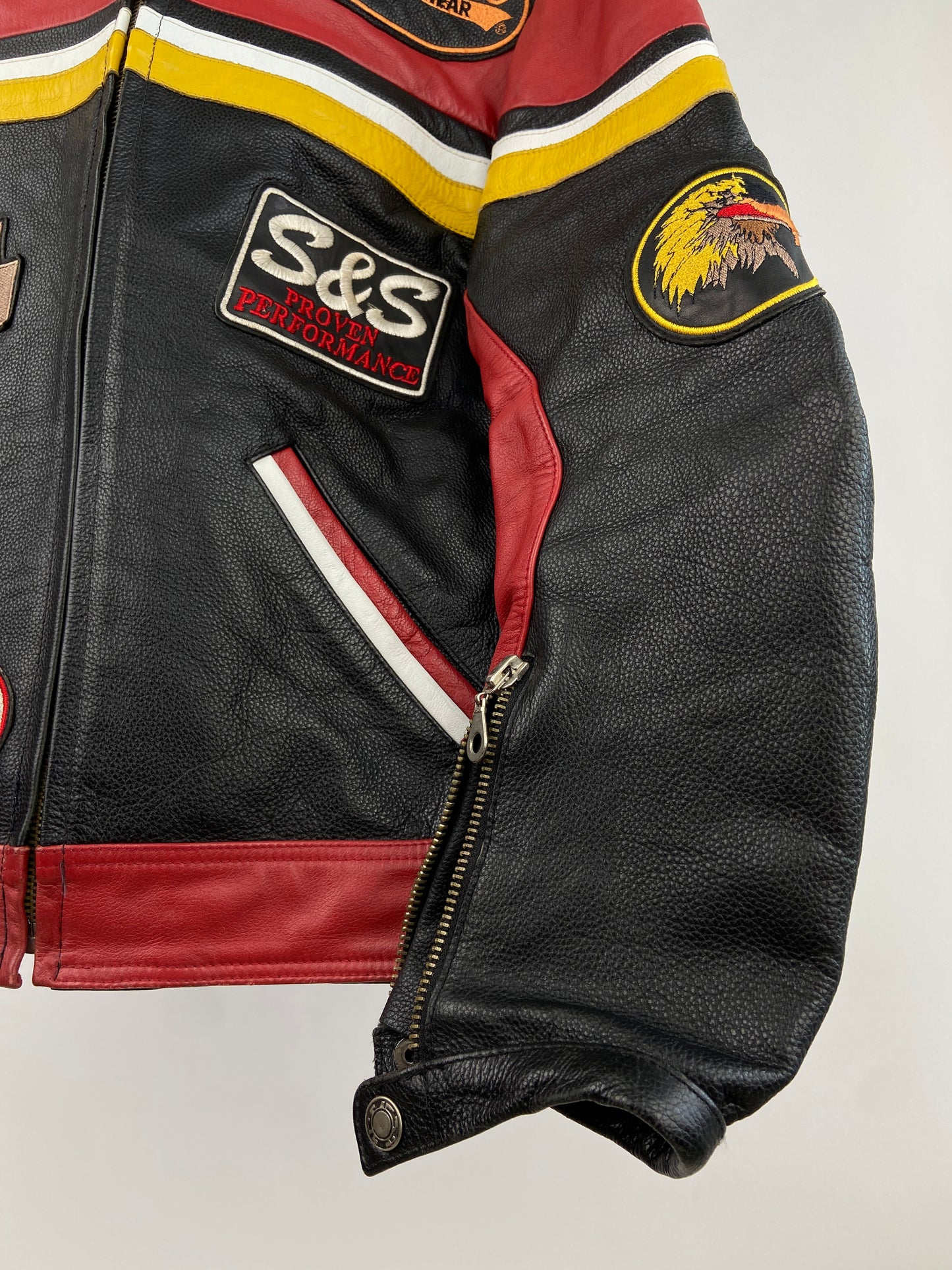 Iron Bird 90s Leather Motorbike Jacket