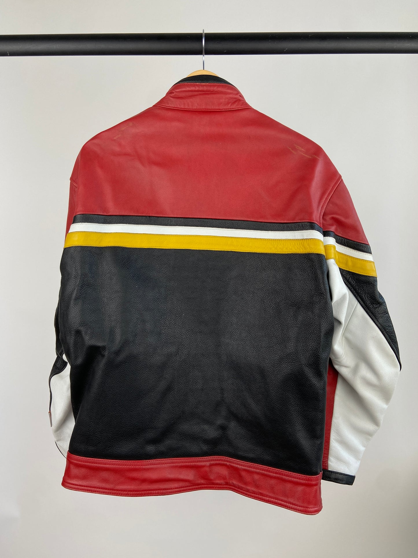 Iron Bird 90s Leather Motorbike Jacket