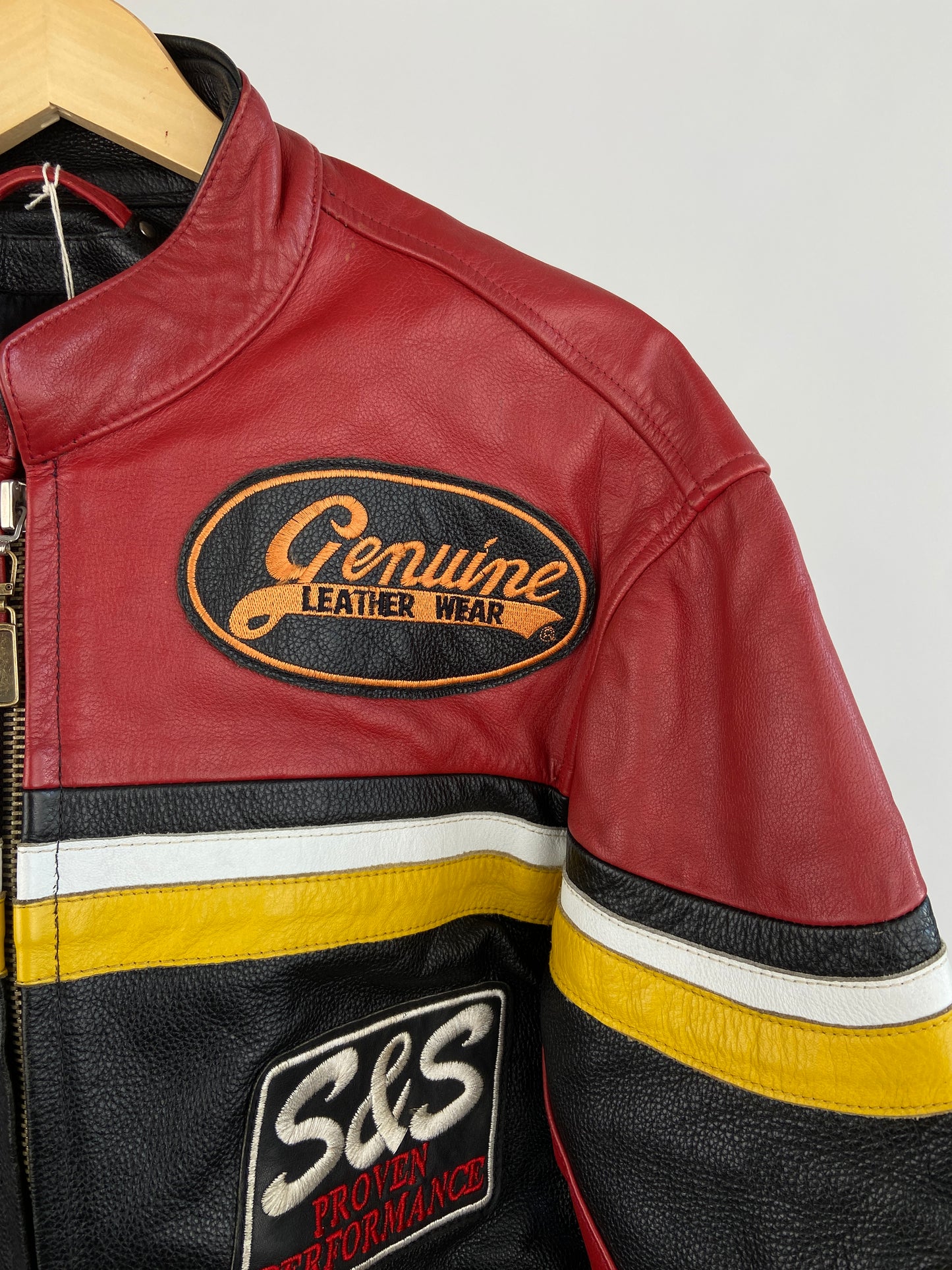 Iron Bird 90s Leather Motorbike Jacket