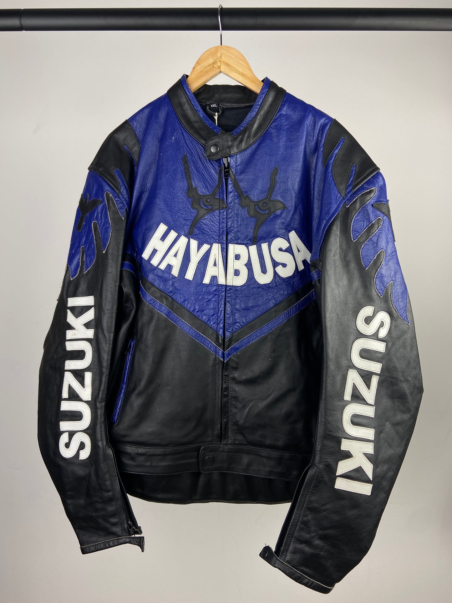 Hayabusa The Crow 90s Leather Motorbike Jacket