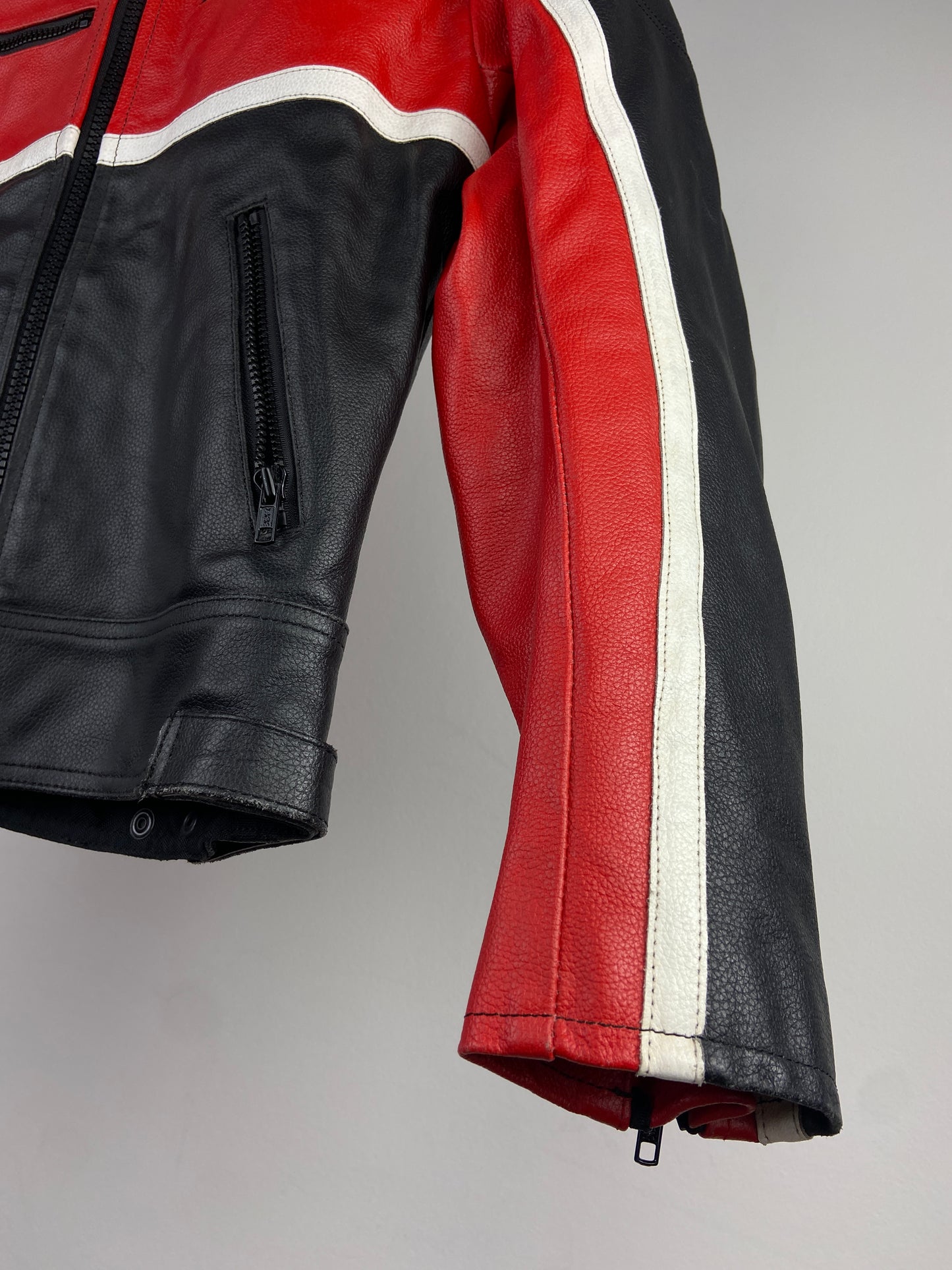 Unbranded 90s Leather Motorbike Jacket