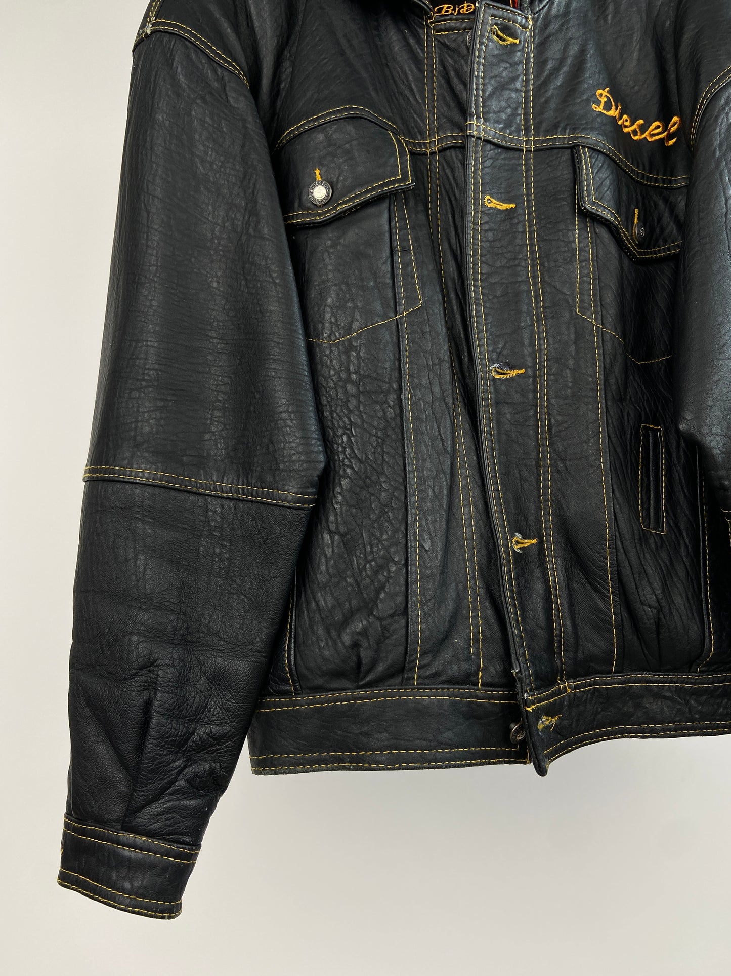 Vintage Diesel ‘Only The Brave’ 90s Leather Jacket